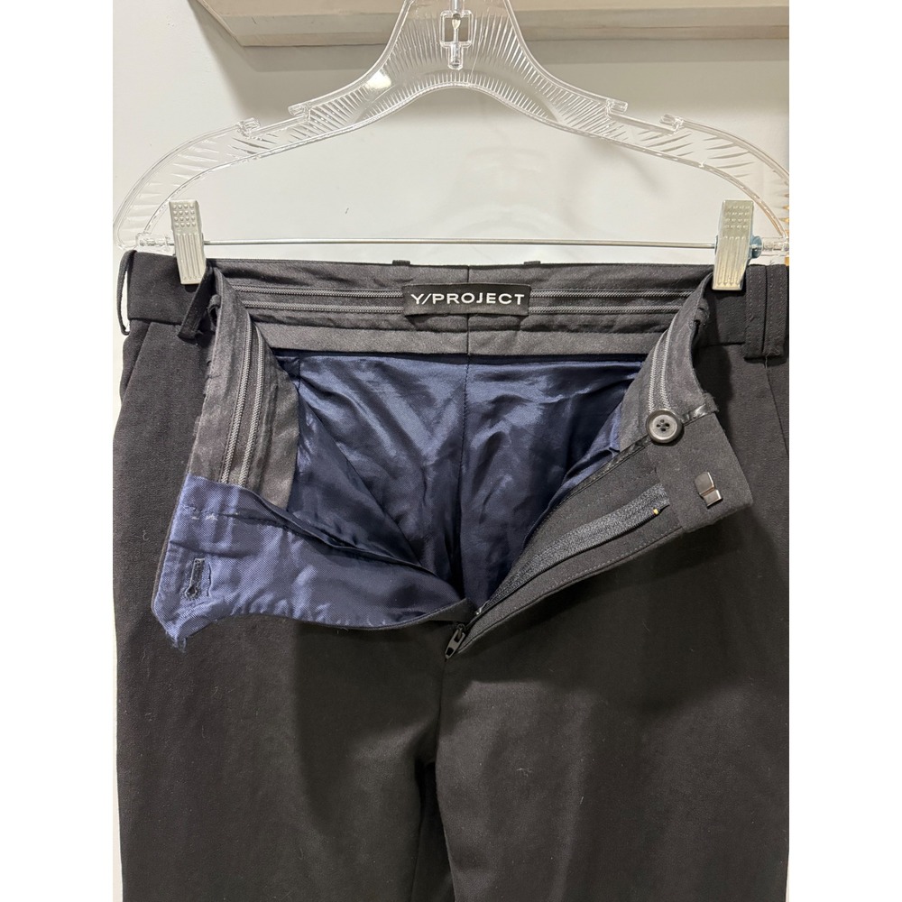 Y/Project Black Virgin Wool Multi Belt Loop Tailored Trousers Mens Size M - Picture 5 of 10